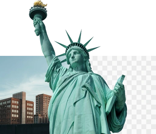 Statue of Liberty with transparent background